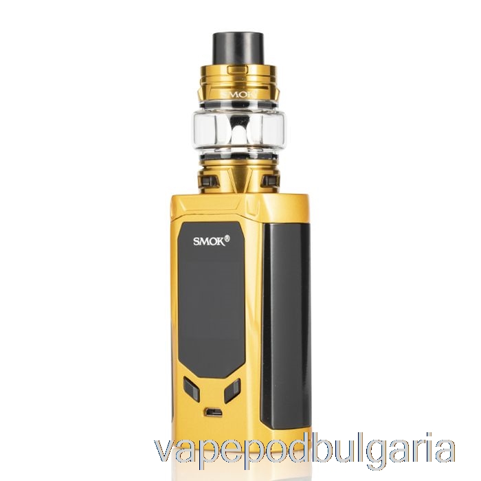 Vape 10000 Дръпки Smok R-kiss 200w & Tfv8 Baby V2 Starter Kit Gold